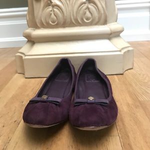 Plum purple suede leather ballet flats (Nordstrom)